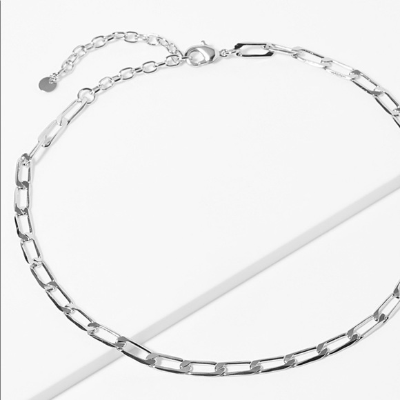 Simons - Silver Cable Chain Choker - Picture 1 of 6